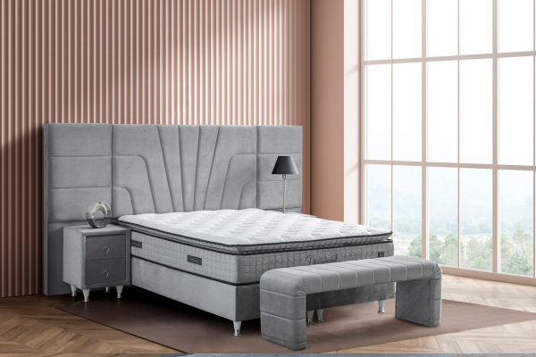 İndivani Diamond 180x200 Baza+Başlık+Yatak Seti