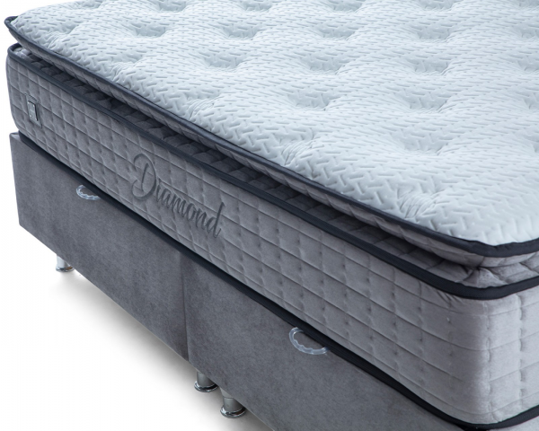 İndivani Diamond 200x200 Baza+Başlık+Yatak Seti