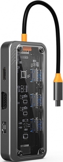 Ally SW1V Type-C to USB 3.0 3.5mm HDMI VGA SD TF Ethernet Dönüştürücü