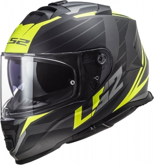 LS2 Storm 2 Nerve Mat Siyah-Neon Sarı