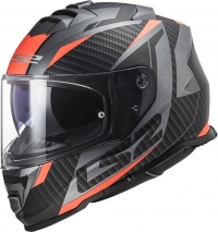 LS2 Storm 2 Racer Mat Titanium-Neon Turuncu resim