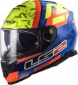 LS2 Storm 2 Salvador Replica Mavi-Neon Sarı resim