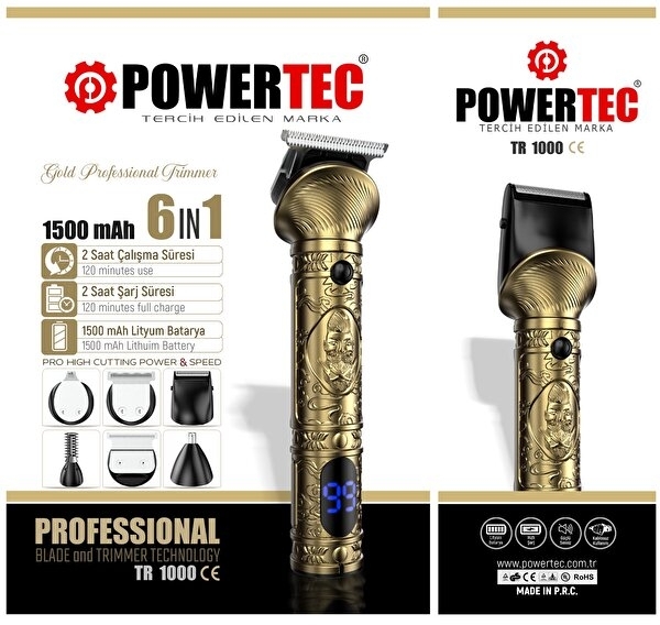 Powertec TR 1000 Çok Amaçlı Tıraş Makinesi