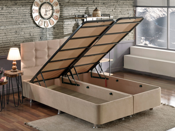 Niron Queen 150x200 Baza+Başlık+Yatak Seti