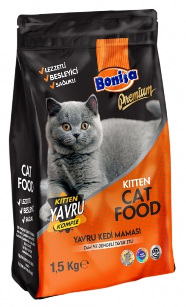 Bonisa Premium Tavuk Etli Yavru 1.5 kg Kedi Maması