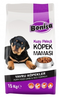 Bonisa Kuzu Pirinçli Yavru 15 kg Köpek Maması