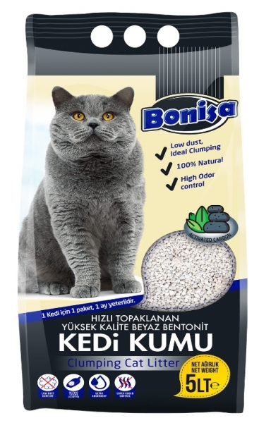 Bonisa Bentonit Active Carbon 5 lt Kedi Kumu