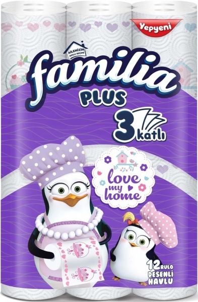 Familia Plus Love My Home Kağıt Havlu 12 Rulo