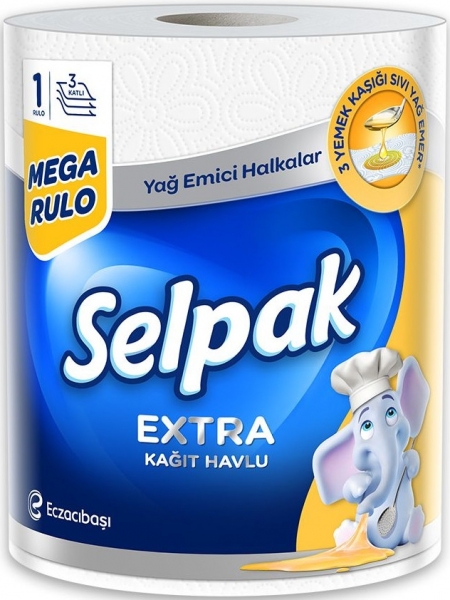 Selpak Extra Yağ Emici 1=3 Kağıt Havlu Dev Rulo
