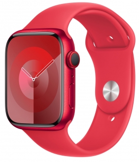 Apple Watch Series 9 45mm PRODUCT(RED) Spor Kordon (M/L)