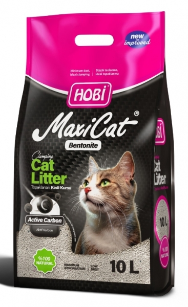 Hobi Maxicat Aktif Karbonlu Bentonit 10 lt Kedi Kumu