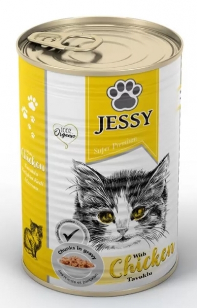 Jessy Tavuklu Yetişkin 400 gr Kedi Maması