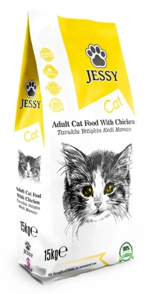 Jessy Tavuklu Yetişkin 15 kg Kedi Maması