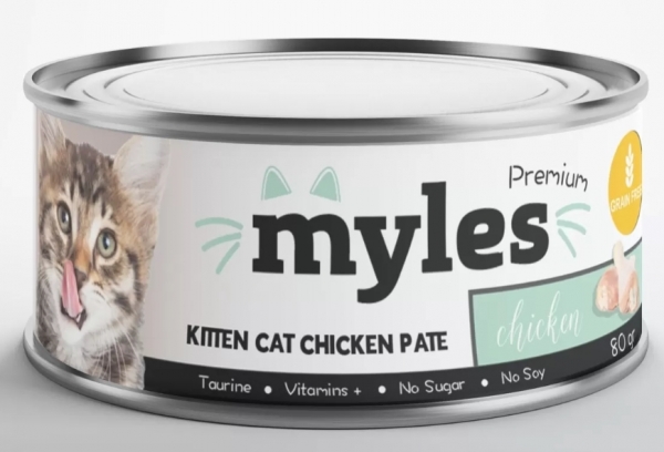 Myles Yavru Tavuk Ezme 80 gr Kedi Maması