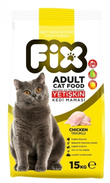 Fix Tavuklu Yetişkin 15 kg Kedi Maması
