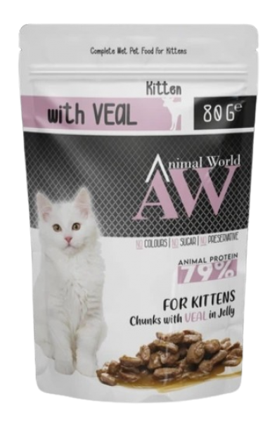 Animal World Dana Etli Yavru 80 gr Kedi Maması