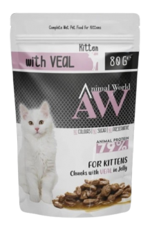 Animal World Dana Etli Yavru 80 gr Kedi Maması