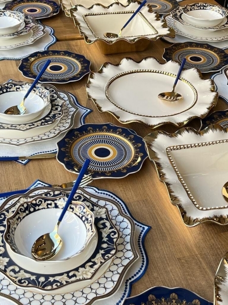 Rossev Blue Ring 154 Parça Yemek Takımı
