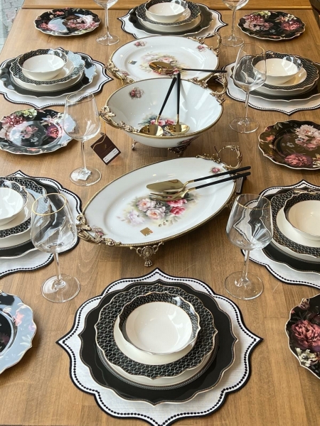 Rossev Kappa Antique 44 Parça Yemek Takımı