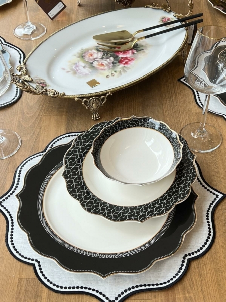 Rossev Kappa Antique 44 Parça Yemek Takımı