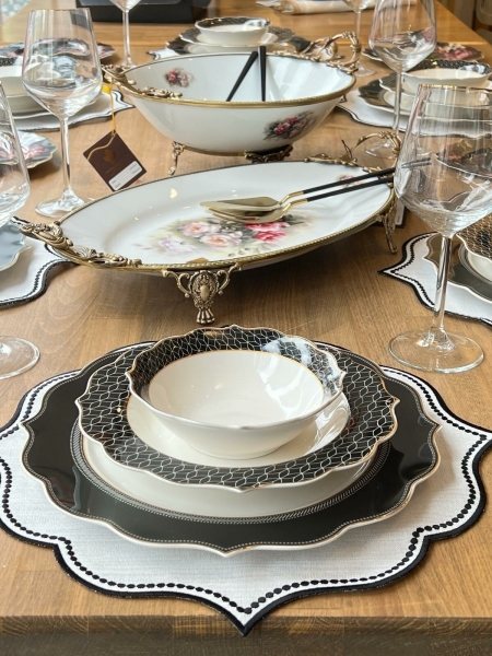 Rossev Kappa Antique 44 Parça Yemek Takımı