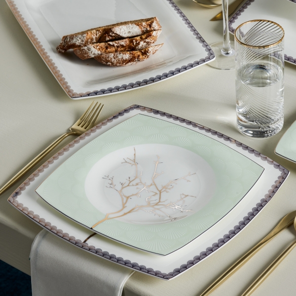 Karaca Fine Pearl Banyan 58 Parça Yemek Takımı