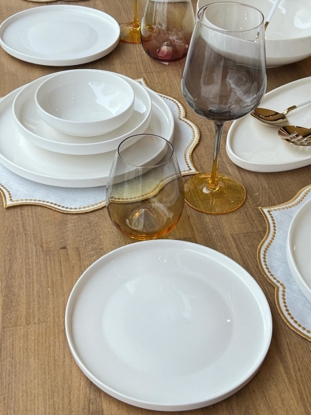 Rossev Modern Sade 50 Parça Yemek Takımı (50 Parça)