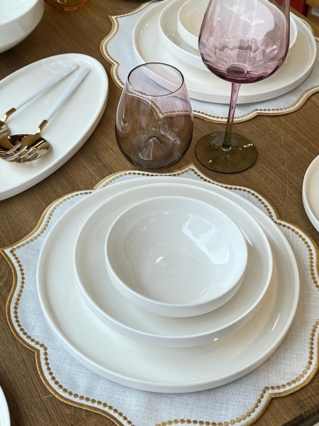 Rossev Modern Sade 50 Parça Yemek Takımı (50 Parça)