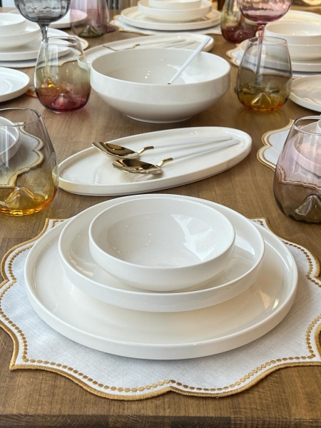 Rossev Modern Sade 50 Parça Yemek Takımı (50 Parça)
