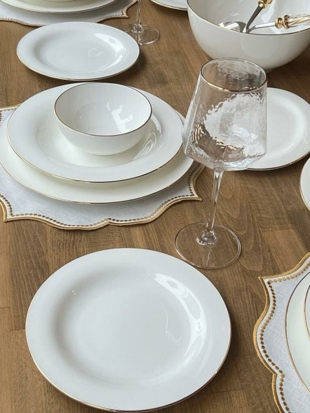 Rossev Arles Gold 44 Parça Yemek Takımı