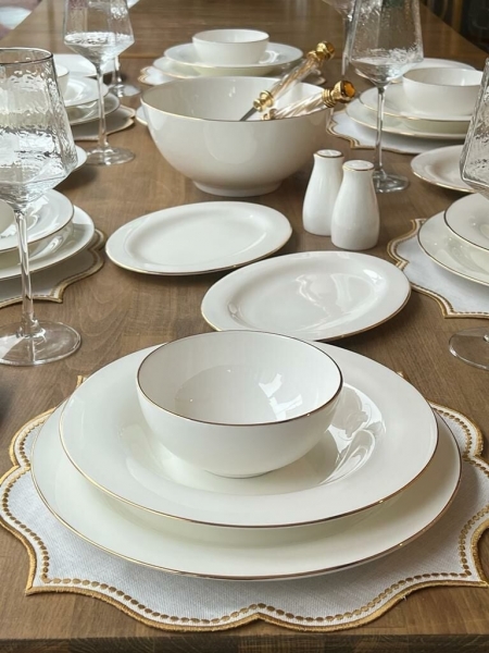 Rossev Arles Gold 44 Parça Yemek Takımı