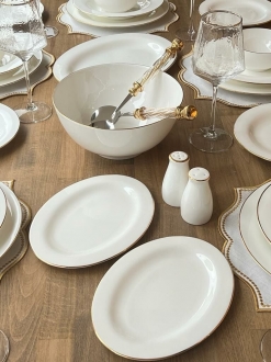 Rossev  Arles Gold 44 Parça Yemek Takımı