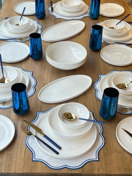 Rossev Modern Sade 81 Parça Yemek Takımı (81 Parça)