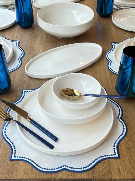Rossev Modern Sade 81 Parça Yemek Takımı (81 Parça)