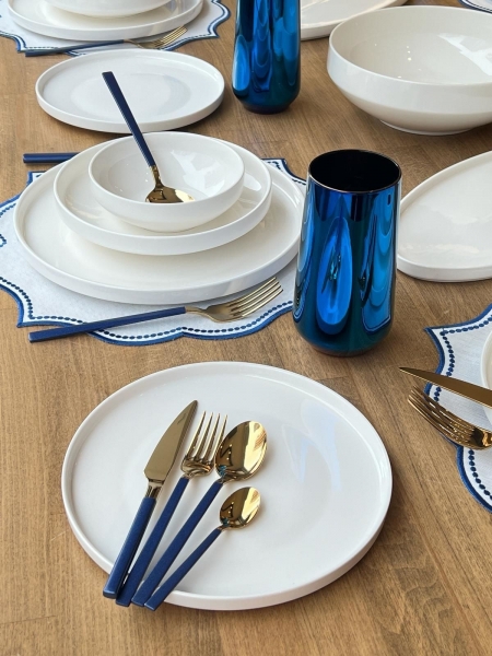 Rossev Modern Sade 81 Parça Yemek Takımı (81 Parça)