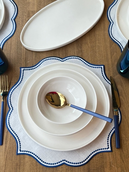 Rossev Modern Sade 81 Parça Yemek Takımı (81 Parça)