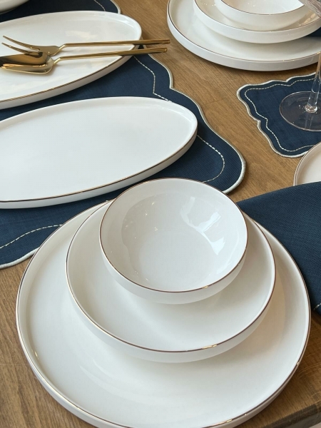 Rossev Modern Gold 53 Parça Yemek Takımı