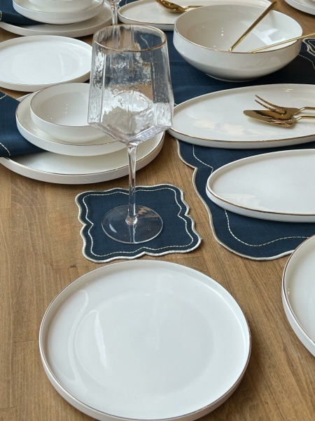 Rossev Modern Gold 53 Parça Yemek Takımı