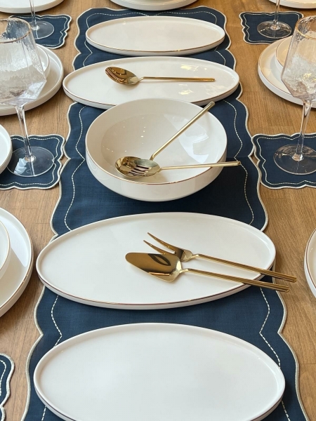 Rossev Modern Gold 53 Parça Yemek Takımı