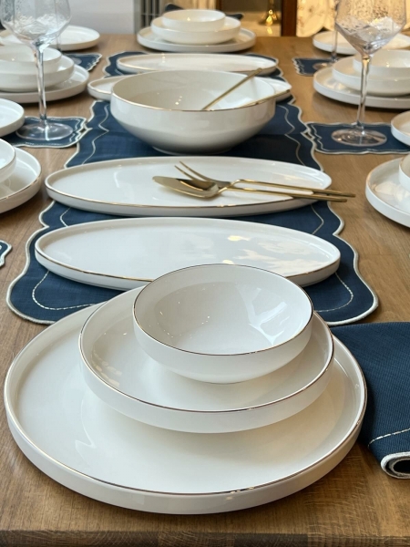Rossev Modern Gold 53 Parça Yemek Takımı