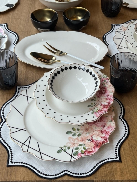 Rossev Roses 48 Parça Yemek Takımı (48 Parça)