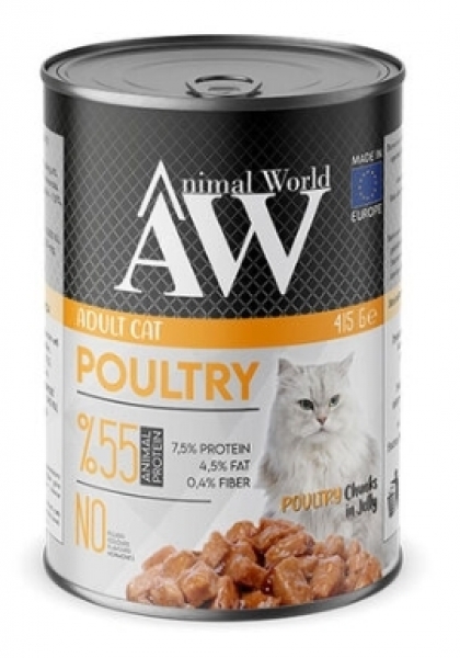 Animal World Chucks In Jelly Kümes Hayvanlı 415 gr Kedi Maması