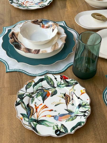 Rossev Green Amazon 46 Parça Yemek Takımı