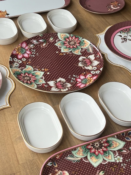Rossev Magenta 29 Parça Kahvaltı Takımı
