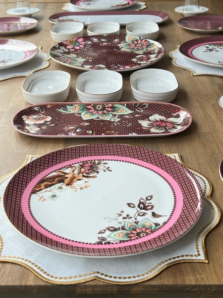 Rossev Magenta 29 Parça Kahvaltı Takımı