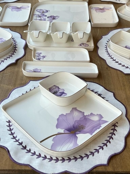 Rossev Violet 64 Parça Kahvaltı Takımı
