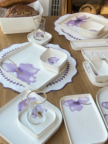 Rossev Violet 64 Parça Kahvaltı Takımı