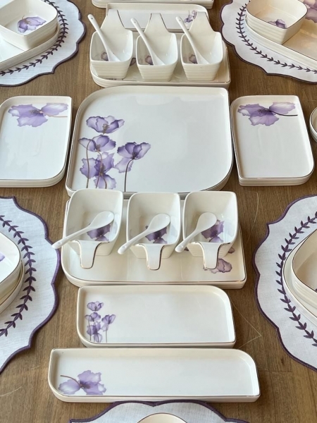 Rossev Violet 64 Parça Kahvaltı Takımı