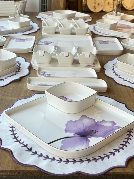 Rossev Violet 64 Parça Kahvaltı Takımı