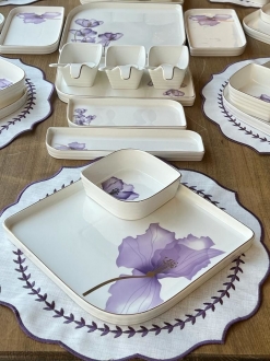 Rossev Violet 64 Parça Kahvaltı Takımı